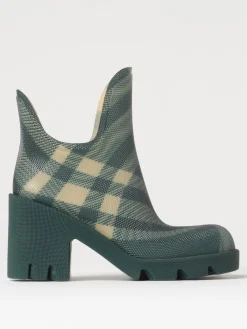 Stivaletto Burberry in gomma con stampa check