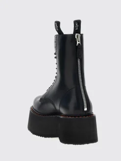 Stivaletto con zeppa X Stack R13 in pelle spazzolata