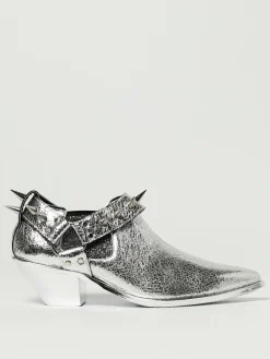 Stivaletto Junya Watanabe in pelle laminata con borchie