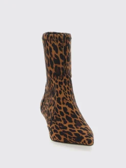 Stivaletto Naomi Stuart Weitzman in tessuto stampa animalier