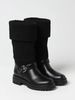 Stivaletto Thurso Gianvito Rossi in pelle e maglia a coste