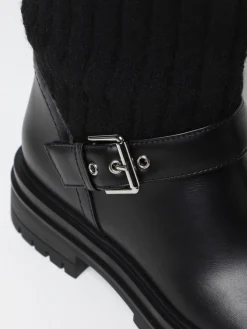 Stivaletto Thurso Gianvito Rossi in pelle e maglia a coste