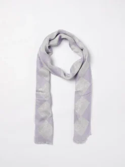 Stola Emporio Armani in misto cotone e lamè con rombi jacquard