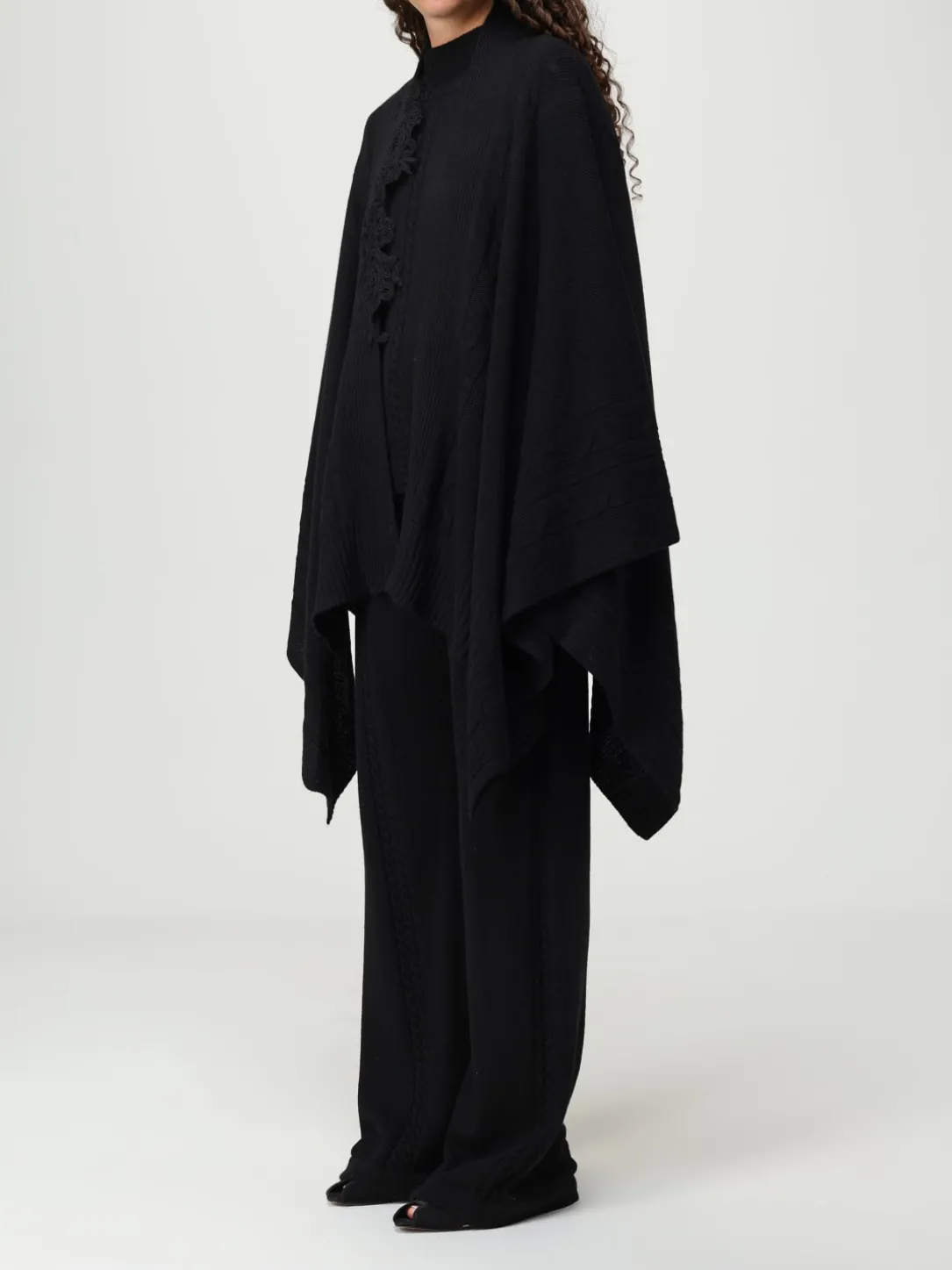 Stola in misto lana con inserti in pizzo Ermanno Scervino Life