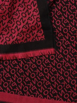 Stola Micron Pinko in misto lana con logo all over