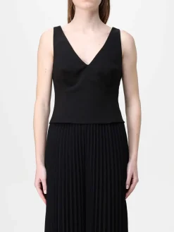 Top a v H Couture in poliestere con maxi fiore