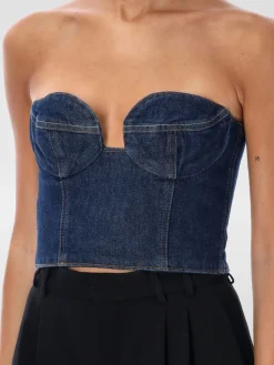 Top bustier Magda Butrym in denim