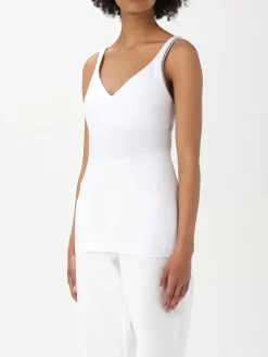 Top classico Brunello Cucinelli in jersey con monile