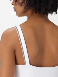 Top classico Brunello Cucinelli in jersey con monile