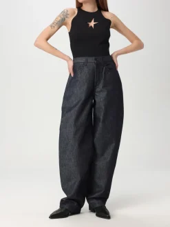 Top con stella traforata in poliammide Mugler