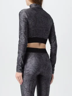 Top crop Just Cavalli in jersey con stampa