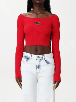 Top cropped Diesel in viscosa a coste