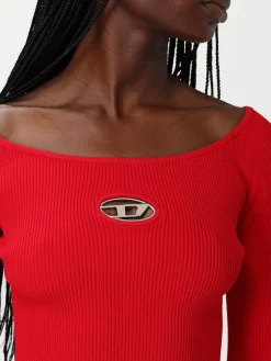 Top cropped Diesel in viscosa a coste