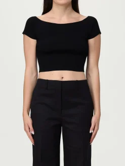 Top cropped Lauren Ralph Lauren in misto viscosa