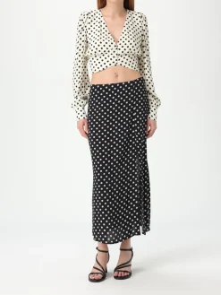 Top cropped Mar De Margaritas in crêpe a pois