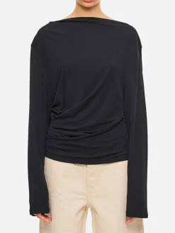 Top drappeggiato Jacquemus in misto viscosa