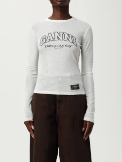 Top Ganni in tessuto riciclato