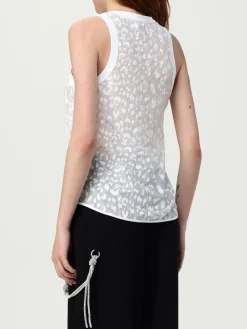 Top in cotone e seta Pinko animalier