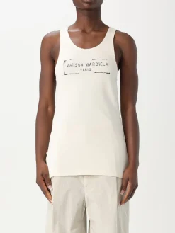 Top in misto cotone con logo Maison Margiela