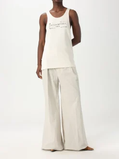 Top in misto cotone con logo Maison Margiela