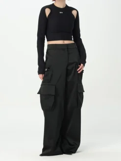 Top in nylon stretch Off-White