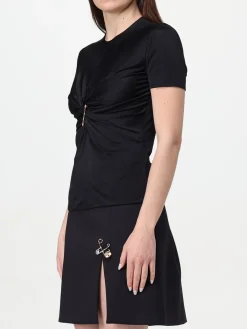 Top in viscosa con spilla da balia Versace