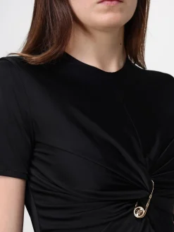 Top in viscosa con spilla da balia Versace