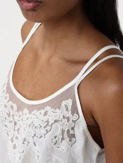 Top in viscosa e pizzo Twinset