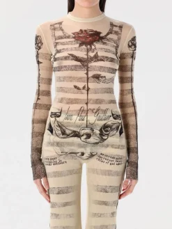 Top Jean Paul Gaultier in jersey stampato