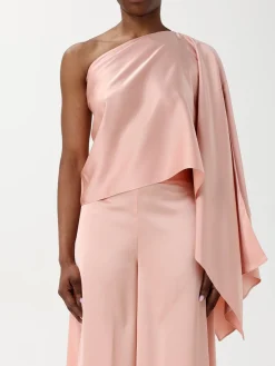 Top monospalla in raso H Couture