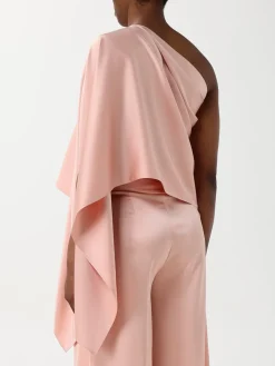 Top monospalla in raso H Couture