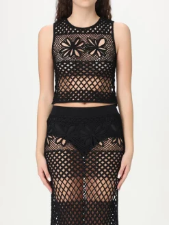 Top Pinko in misto viscosa crochet