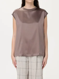 Top smanicato Brunello Cucinelli in seta