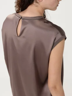 Top smanicato Brunello Cucinelli in seta