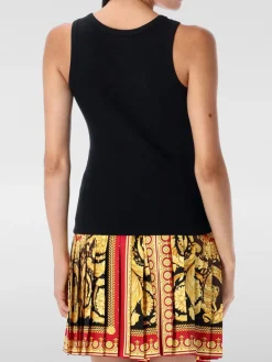 Top Versace in jersey con spilla