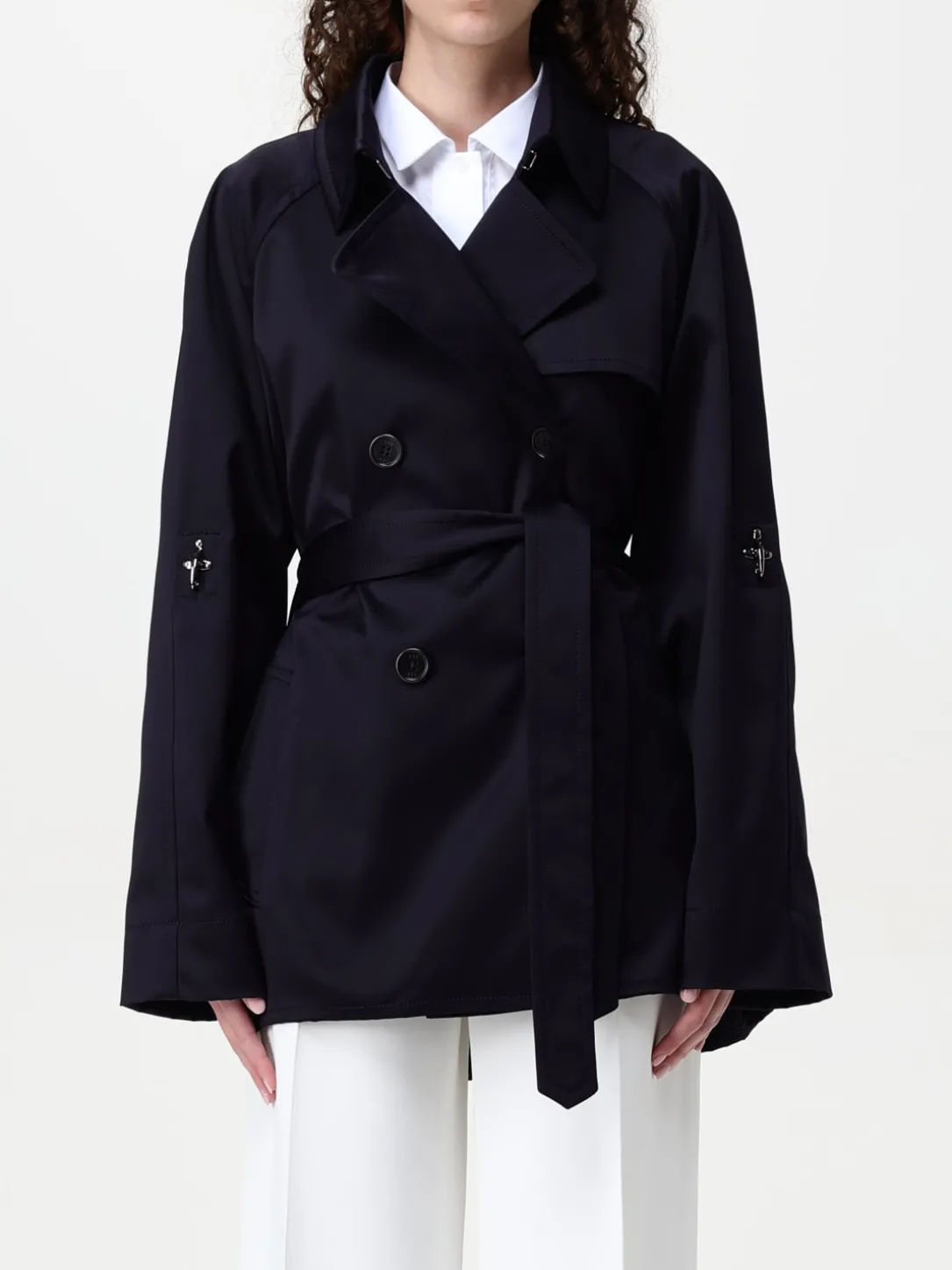 Trench a doppiopetto corto Fay in tessuto tecnico