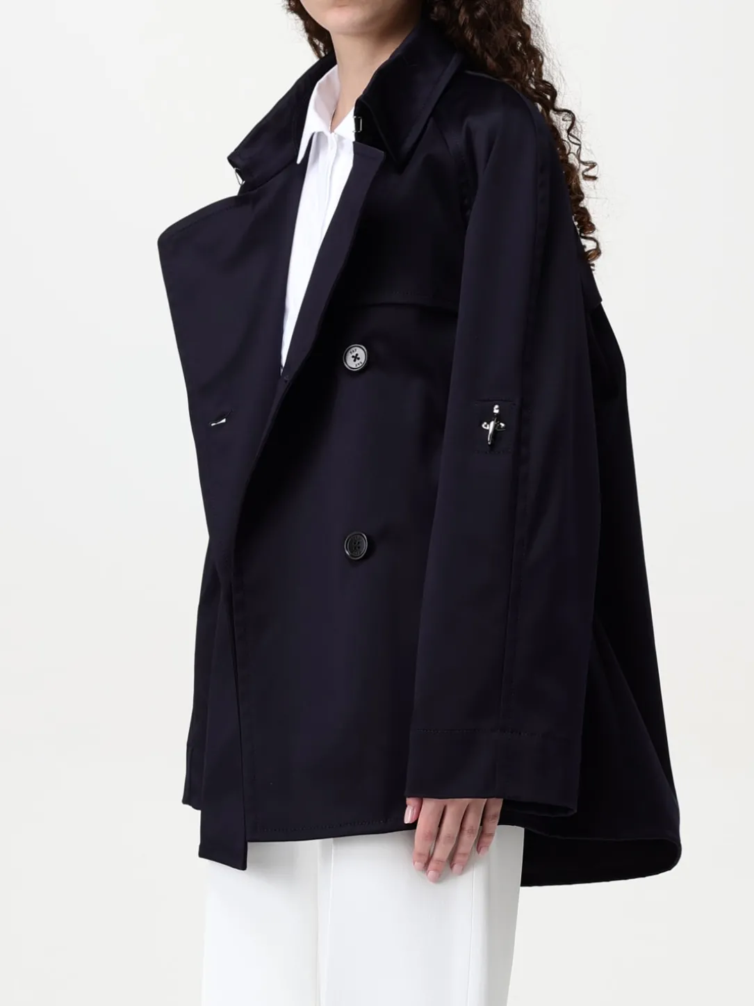 Trench a doppiopetto corto Fay in tessuto tecnico