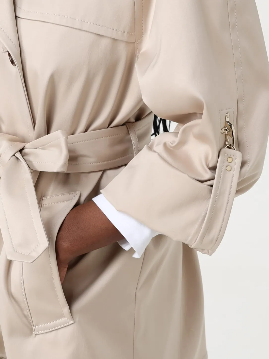 Trench a doppiopetto corto Fay in tessuto tecnico