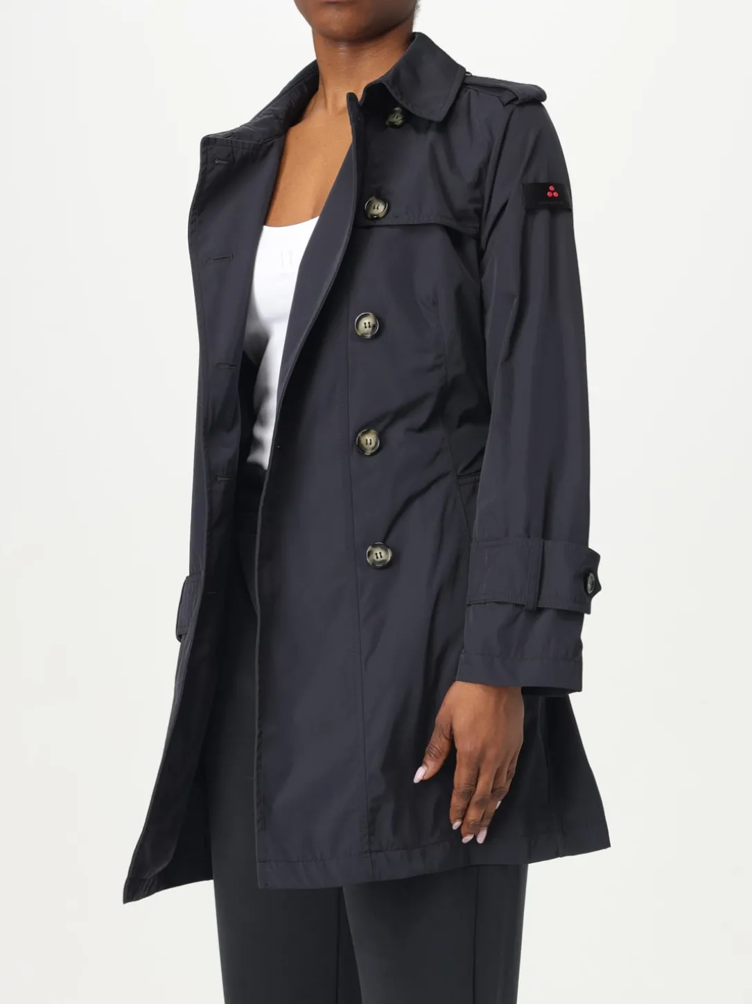 Trench a doppiopetto in poliestere Peuterey