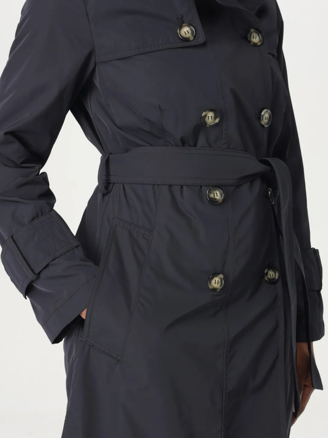 Trench a doppiopetto in poliestere Peuterey