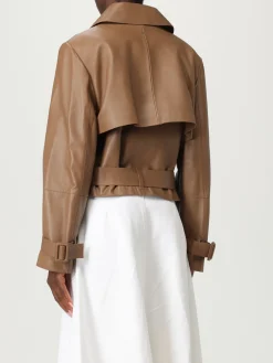 Trench doppiopetto Boss in pelle