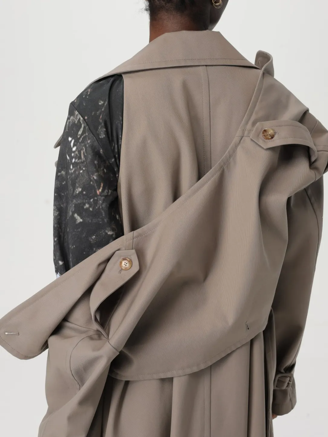 Trench doppiopetto Moschino Couture in misto cotone