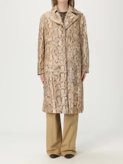 Trench Dries Van Noten in cotone con paillettes e stampa