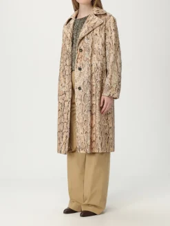 Trench Dries Van Noten in cotone con paillettes e stampa