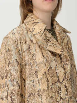 Trench Dries Van Noten in cotone con paillettes e stampa