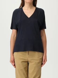 T-shirt a v Boss in misto lino