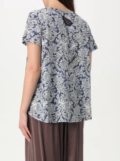 T-shirt a v Maliparmi in cotone paisley