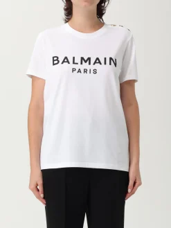 T-shirt Balmain in cotone con logo