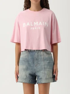 T-shirt Balmain in cotone con logo