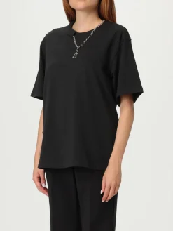T-shirt basic in cotone Sportmax con catena